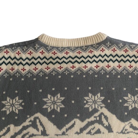 Volkswagen VW Bus Camper Van Ugly Christmas Xmas Sweater Red Grey Snowman Size S - Picture 12 of 16